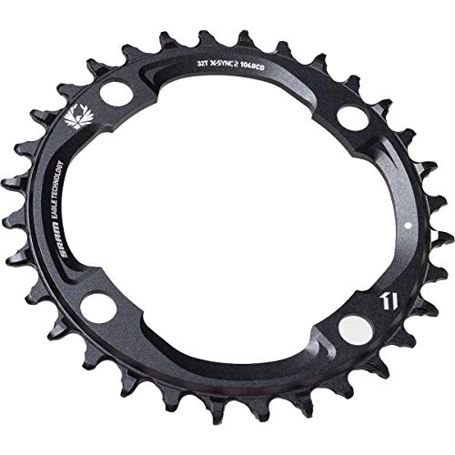 SRAM Uni X-Sync Eagle 36T, LK: 104 mm, de Aluminio, 12 aumentos (estándar y Boost Compatible), 11.6218.033.020 Cadena Hojas, Negro, 30t