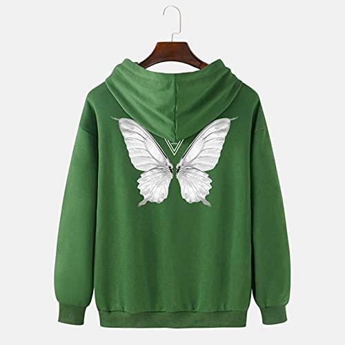 SSBZYES Sudaderas con Capucha De Suéter para Hombres Camiseta De Manga Larga De Gran Tamaño para Hombres Camisa De Fondo Suéter para Hombres Suéter De Moda con Estampado De Mariposas para Parejas