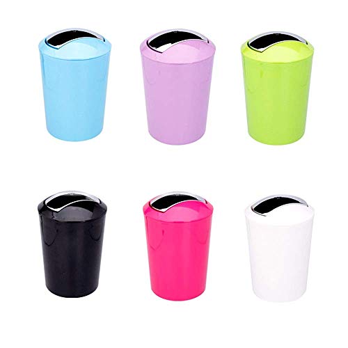 Stainless Steel Trash Can Plastic Small Garbage Container Bin with Lid For Home Office Dorm Kids Room-2 Pack Commercial Slim Trash Can (Color : C9*2 Size : 24 * 24 * 34cm) (C6*2 24 * 24 * 34cm)