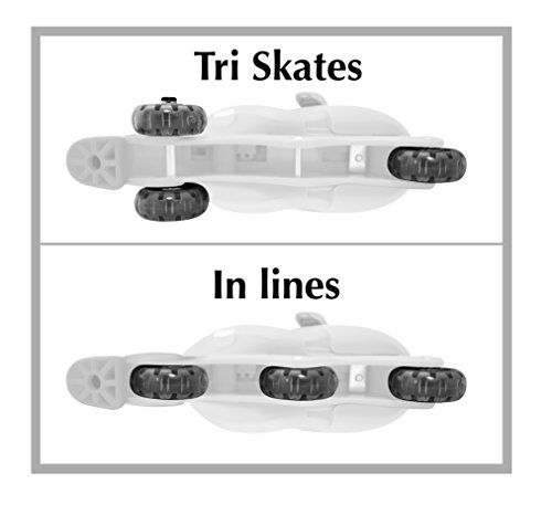 Stamp J100830 Adjustable Two in One 3 Wheels Skate Size 27-30, Rosa, Talla