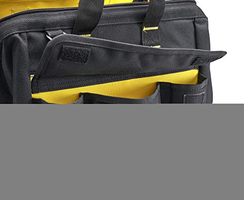 STANLEY 1-96-183 Bolsa Grande para Herramientas con Cremallera 45cm x 27.5cm x 23.5 cm, Base Reforzada, Asa ajustable