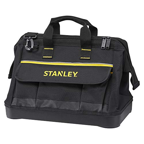 STANLEY 1-96-183 Bolsa Grande para Herramientas con Cremallera 45cm x 27.5cm x 23.5 cm, Base Reforzada, Asa ajustable