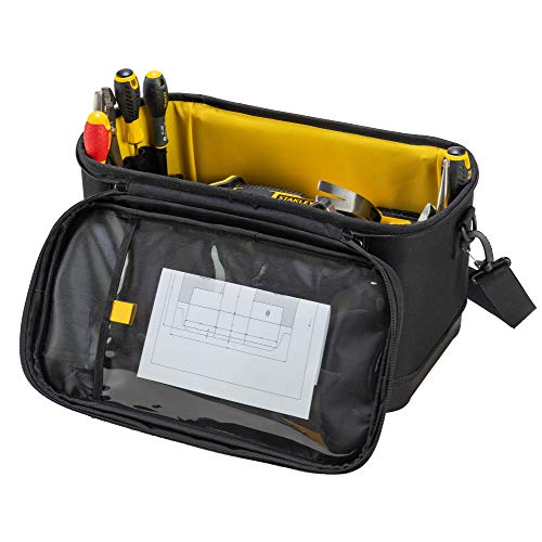 STANLEY 1-96-193 - Bolsa para herramientas con tapa plana, 44.7 x 26.2 x 25.1 cm, base reforzada