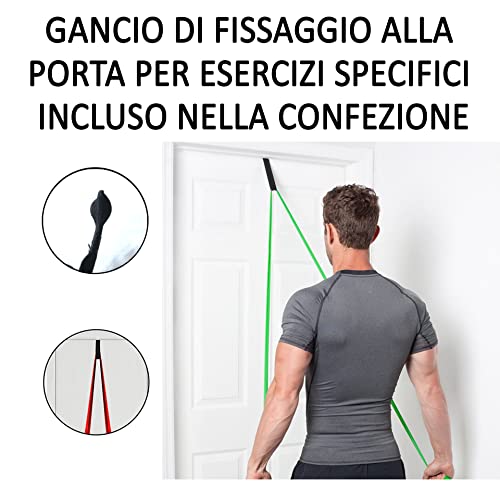 stc360seller Bandas Elásticas de Resistencia Juego de 4 Bandas Combinables hasta 15 Diferentes Niveles de Resistencia para Fitness Ejercicios Pilates Yoga Entrenamiento Estiramientos Piernas Glúteos