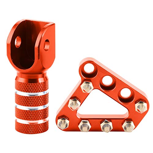 Step Tip Gear Shifter Pedal de freno Step Tip antioxidante CNC Impermeable para motocicleta para vehículos eléctricos para ciclomotores para bicicleta eléctrica(Orange)