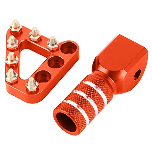 Step Tip Gear Shifter Pedal de freno Step Tip antioxidante CNC Impermeable para motocicleta para vehículos eléctricos para ciclomotores para bicicleta eléctrica(Orange)