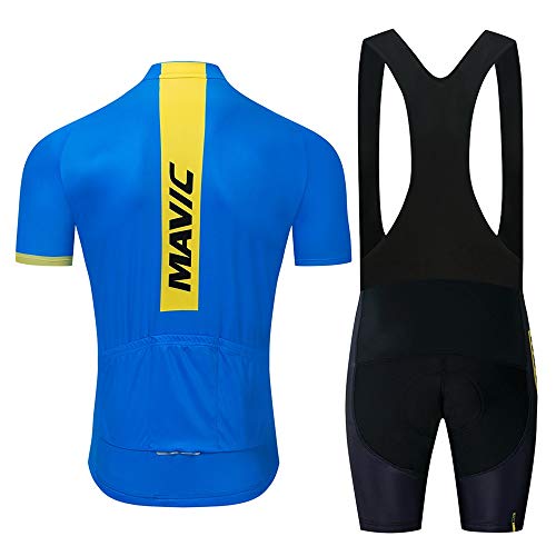 STEPANZU Maillot Ciclismo Hombre Corta Ropa Ciclismo + Culote con 3D Almohadilla de Gel para Bicicleta Montaña Conjunto Ciclismo Deportivo