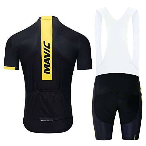 STEPANZU Maillot Ciclismo Hombre Verano Corta Ropa MTB + Pantalones Cortos Transpirable Ropa Ciclismo Conjunto