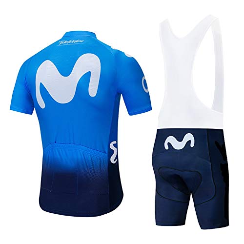 STEPANZU Maillot Ciclismo Verano Hombre MTB Ropa + Culote Pantalones Cortos Conjunto de Ropa Ciclismo para Bicicleta Montaña Ropa de Equipo Profesional