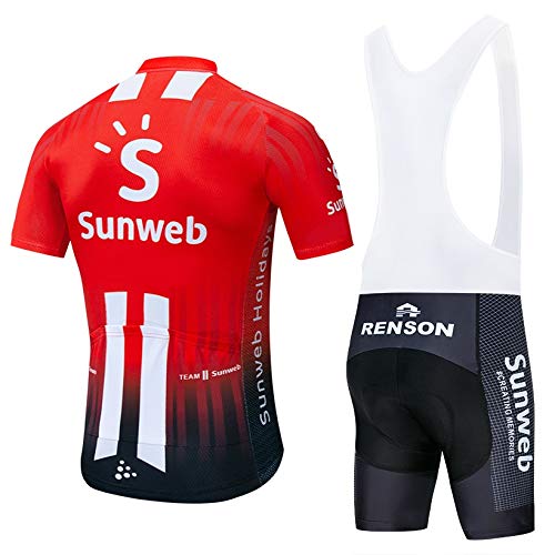 STEPANZU Maillot Ciclismo Verano Hombre MTB Ropa + Culote Pantalones Cortos Conjunto de Ropa Ciclismo para Bicicleta Montaña Ropa de Equipo Profesional