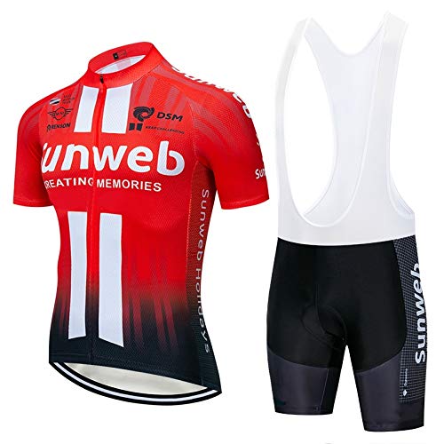 STEPANZU Maillot Ciclismo Verano Hombre MTB Ropa + Culote Pantalones Cortos Conjunto de Ropa Ciclismo para Bicicleta Montaña Ropa de Equipo Profesional