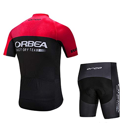 STEPANZU Maillot Ciclismo Verano Manga Corta + Culote Cortos Transpirable Conjunto Ropa Ciclismo para Equipo Profesional al Aire Libre Bicicleta Montaña MTB Ropa Hombre