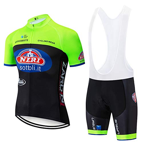 STEPANZU Ropa Ciclismo Verano Hombre Corta Maillot MTB + Pantalones Cortos Transpirable Conjunto Maillot Ciclismo para al Aire Libre Bicicleta Montaña Ropa Hombre