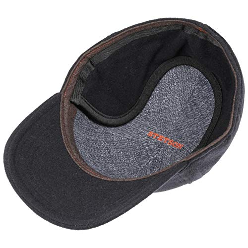 Stetson Gorra de Béisbol con Orejeras Vaby con Cachemira, Hombre - con Visera y Protector de Cuello - con Orejeras - Gorra de Lana otoño/Invierno Azul Oscuro XL (60-61 cm)