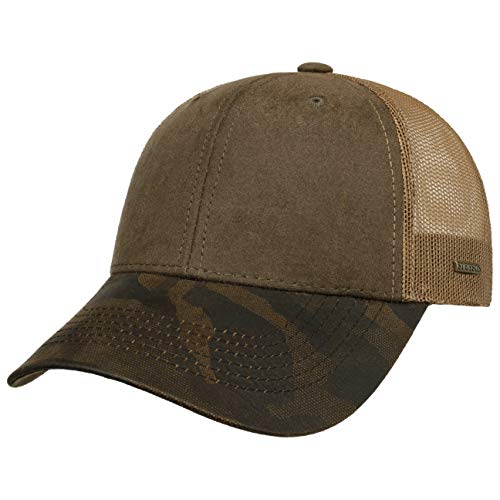 Stetson Gorra Trucker Vintage Copes Hombre - Camionero de béisbol Malla Snapback, con Visera, Forro, Forro Primavera/Verano - XL (60-61 cm) marrón