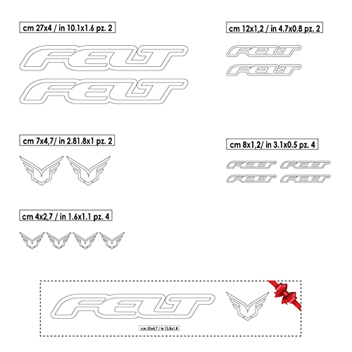 Sticker Mimo Pegatinas compatibles con Felt Kit 1, Accesorios para Bici MTB Tuning, Calcomanías Bicicleta Passione Bike