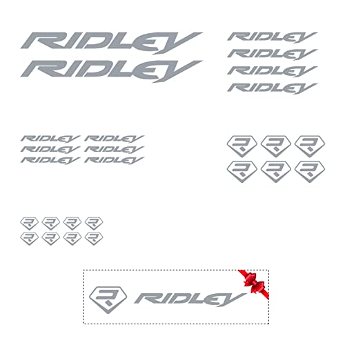Sticker Mimo Pegatinas compatibles con Ridley Kit 1 Accesorios para Bici MTB Tuning, Calcomanías Bicicleta Passion Bike (Plata)