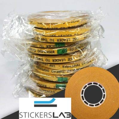 Stickerslab Ghirardi T-923R - Cinta adhesiva de doble cara (ATG System) de bajo espesor, 0,05 mm, 1 rollo: 19 mm x 33 m