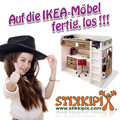 Stikkipix Ciudad Cascarillo para muebles | KSWL18 | Adhesivos adecuados para el estante KALLAX de IKEA (mueble no incluido)