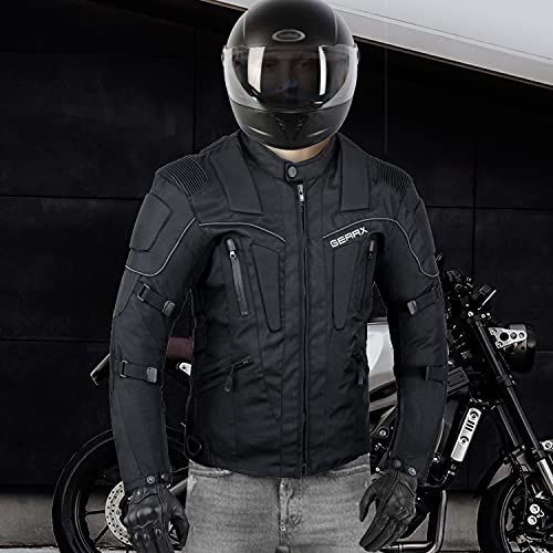 STORM Chaqueta Armadura Protección Moto tormenta con ventila Motocicleta, Grande