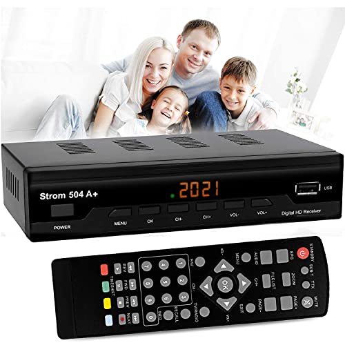 Strom 504 Decodificador Digital Terrestre – TDT / DVB T2 / Full HD / HDMI / Receptor TV / USB / H.265 HEVC / TDT Television / DVB-T2 / 4K