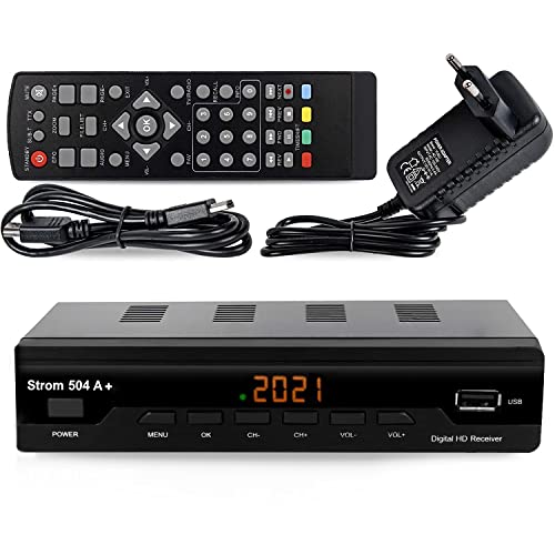 Strom 504 Decodificador Digital Terrestre – TDT / DVB T2 / Full HD / HDMI / Receptor TV / USB / H.265 HEVC / TDT Television / DVB-T2 / 4K