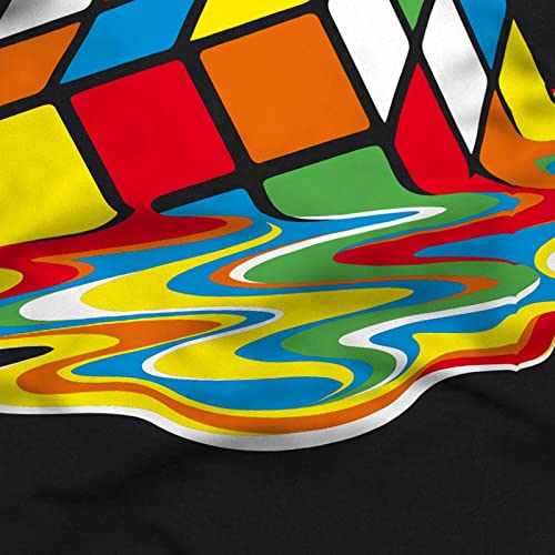 style3 Sheldon Cubo Mágico Camiseta para hombre T-Shirt, Talla:XL;Color:Nero
