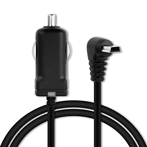 subtel® Cargador de Coche 1.1m 1A / 1000mA Compatible con TAHUNA Teasi One4, One3, One 2, One Classic, Core, Pro Pulse, 5V Cable de Carga Mini USB 12V / 24V