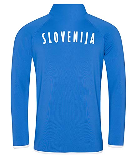 Sudadera deportiva Nation Eslovenia, transpirable, protección UV, JC-GO BL-W azul S