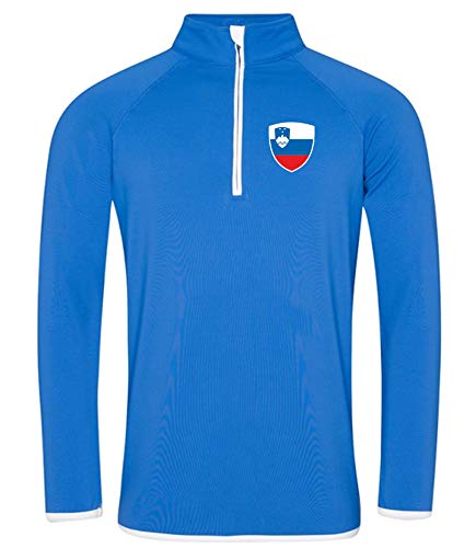 Sudadera deportiva Nation Eslovenia, transpirable, protección UV, JC-GO BL-W azul S