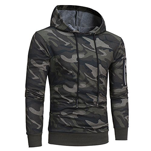 Sudaderas con Capucha para Hombre Camuflaje Jersey Ciclismo Suéter Manga Larga Hombre Ropa de Deporte Hoodie Chándal con Cordón Hombre riou