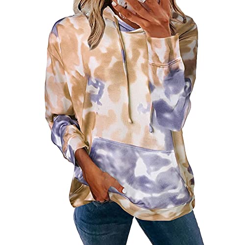 Sudaderas Mujer con Capucha Baratas y Ropa Deporte Talla Grande para Mujer Tops Casual de Manga Larga con Bolsillo Informal Blusa con Estampada de Otoño e Invierno