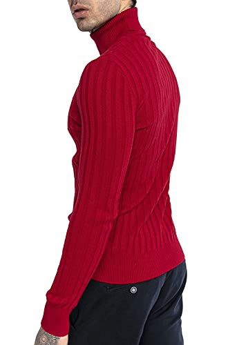 Red Bridge Suéter de Cuello Alto de Hombre Otoño Básico Business Moda Suave Pulóver
