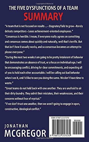 Summary of The Five Dysfunctions of a Team: The Big Takeaways for Leaders, Managers and Facilitators | A Focus on Building a Cohesive, Effective team