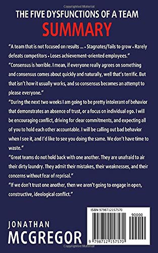 Summary of The Five Dysfunctions of a Team: The Big Takeaways for Leaders, Managers and Facilitators | A Focus on Building a Cohesive, Effective team