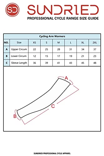 SUNDRIED Calentadores de Ciclo del Brazo de Las Mangas para los Ciclistas Mejor Ciclismo Accesorios y Ropa de Invierno Armwarmers térmicos (Negro, M)