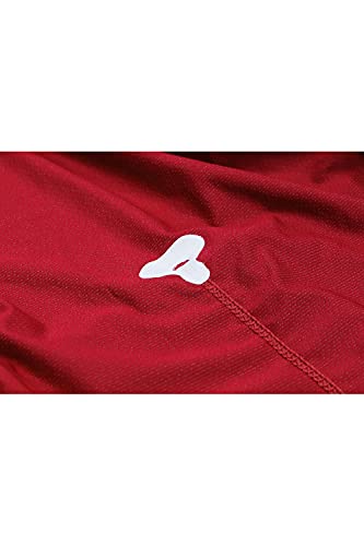 SUNDRIED Camiseta de Ciclismo de Manga Larga para Hombre (Rojo, M)