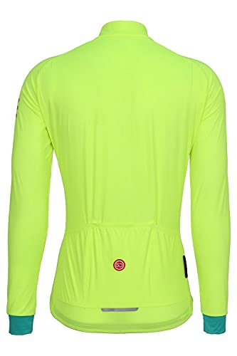 SUNDRIED Camiseta de Ciclismo de Manga Larga para Mujer (Verde, M)