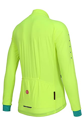 SUNDRIED Camiseta de Ciclismo de Manga Larga para Mujer (Verde, M)