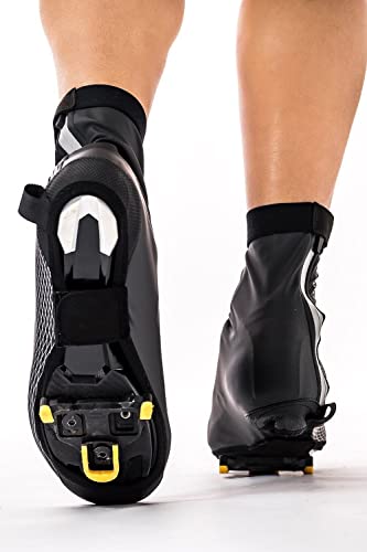 SUNDRIED ciclismo Overshoes mejores para el verano de invierno impermeable Overshoes la bici del camino de MTB de aluminio de ciclo Accesorios (Negro, S)