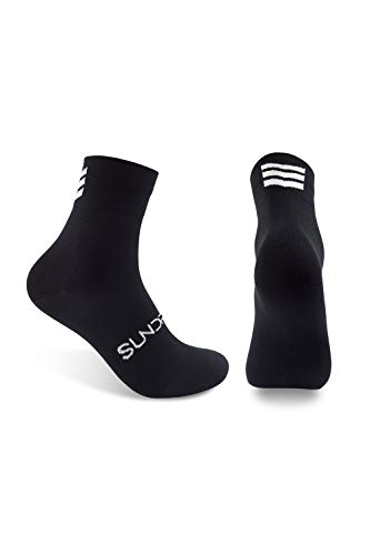 SUNDRIED Ciclo Calcetines del Tobillo Negro Altura Pro Bici del Camino de MTB Calcetines (L/XL)