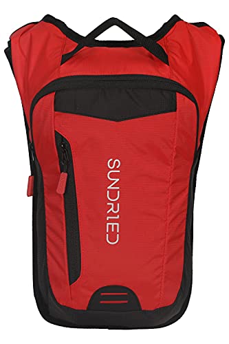 SUNDRIED Mochila de hidratación Bolsa de hidratación roja para rastro que corre Ultrunning Senderismo Trekking y ciclismo