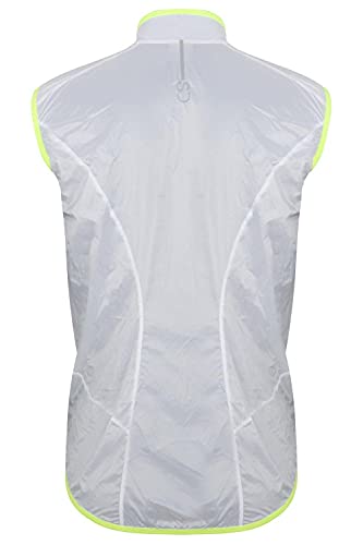 SUNDRIED Paquete de Gilet Ciclismo Correr a Prueba de Viento Resistente al Agua Deporte Chaleco Reflectante Chaleco Ultra Ligero (Blanco, L)