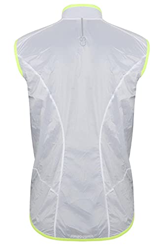 SUNDRIED Paquete de Gilet Ciclismo Correr a Prueba de Viento Resistente al Agua Deporte Chaleco Reflectante Chaleco Ultra Ligero (Blanco, L)