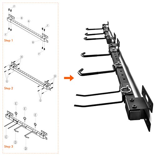 Sunix - Soporte para aparcar bicicletas, Montaje de pared para 5 bicicletas, Wall Mounting For 5 Bikes