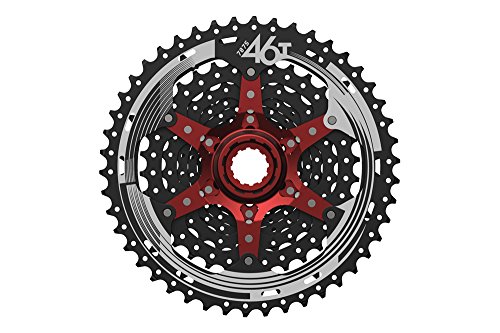 SunRace CSMX3 Piñón Cassette, Negro, 11-46 Dientes