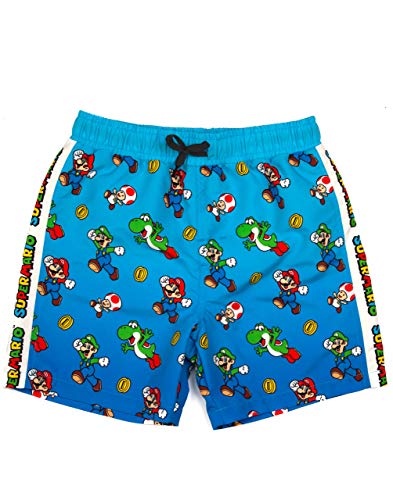 Super Mario Swim Shorts Boys Luigi Kids Gamer Natación Troncos Pantalones 9-10 años