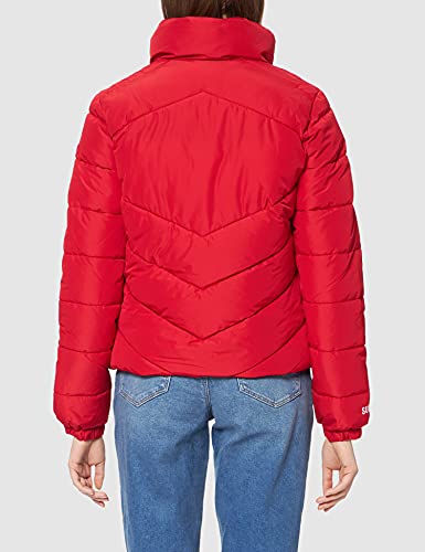 Superdry Acolchado Deportivo sin Capucha Chaqueta, Risk Red, XL para Mujer