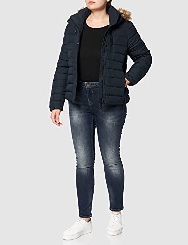 Superdry Chaqueta clásica Faux Fur Fuji, Eclipse Navy, XS para Mujer