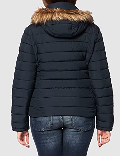 Superdry Chaqueta clásica Faux Fur Fuji, Eclipse Navy, XS para Mujer